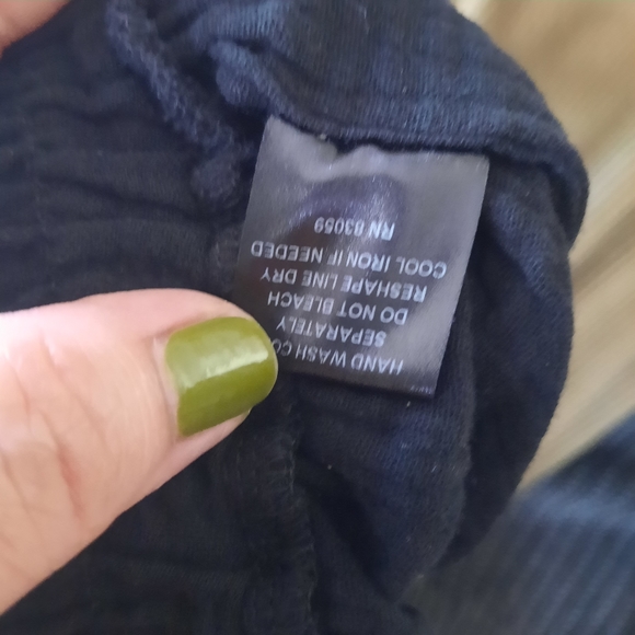 Allison Joy Black Split Side Casual Pants - Picture 9 of 12